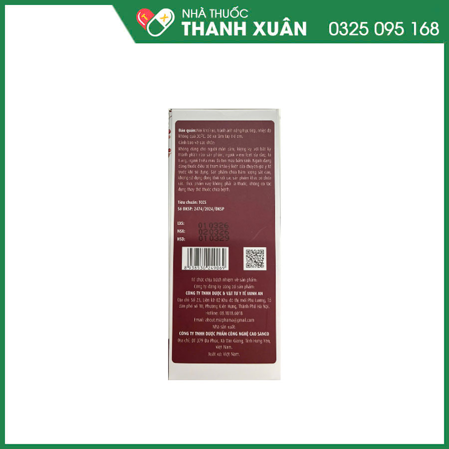Samkid FeEDTA bổ sung sắt và acid folic cho cơ thể, hỗ trợ quá trình tạo máu, giúp giảm tình trạng thiếu máu do thiếu sắt